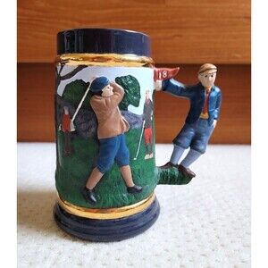 Vintage Golf Theme Beer Stein Man cave Decor Decoration Only 6 1/2"